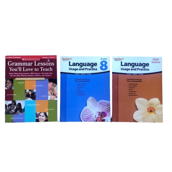 Set of 3 Grade 6 and Up Language and Grammar Books - Picture 1 of 16